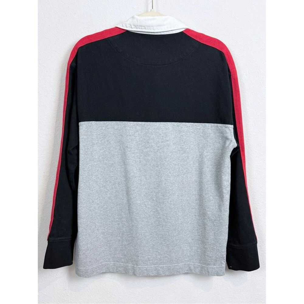 Banana Republic Long-Sleeve Colorblock Rugby Shirt Embroidered Under Collar M